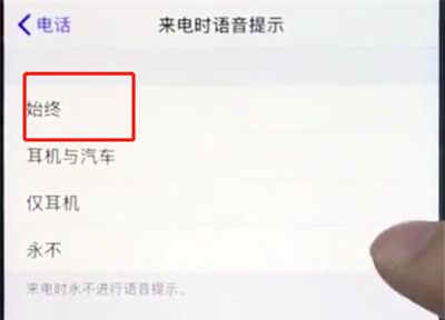 苹果手机打开来电语音提醒的详细步骤截图