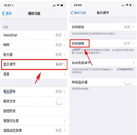 iPhone X设置色彩滤镜的操作过程截图