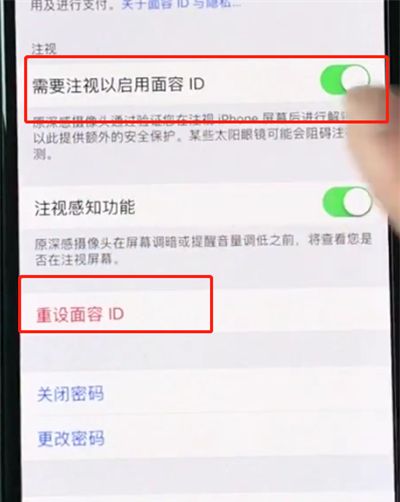 iphonexs中使用面容id的操作教程截图