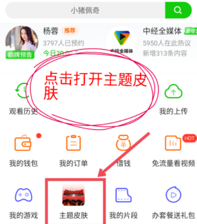 爱奇艺APP设置皮肤的具体步骤