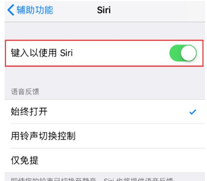 苹果手机设置通过文字召唤Siri的操作过程截图