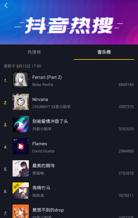 抖音热搜音乐排行榜查看教程截图