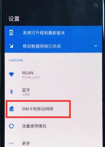 一加6中开启双卡4g的操作步骤截图