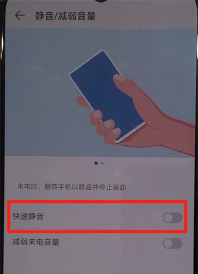 华为nova5中设置翻转静音的操作方法截图