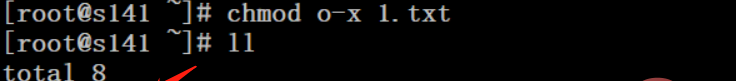 chmod o-x 1.txt