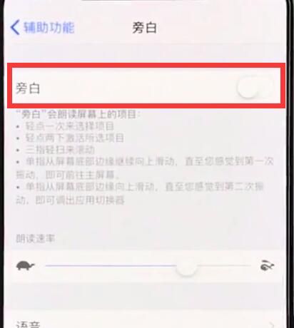 iphonexr中关闭旁白的简单步骤截图