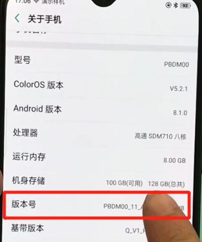 oppor17pro打开开发者选项的简单操作截图