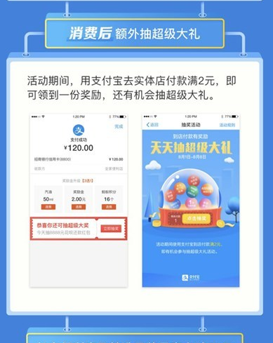 在支付宝里到店付款进行抽奖的方法介绍