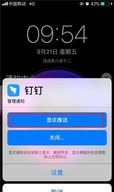 iphonexs设置隐式推送的操作过程截图