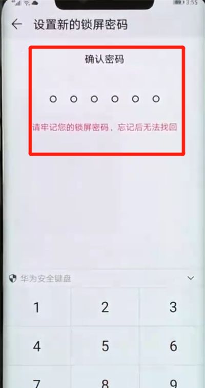 华为mate20pro中更改锁屏密码的操作教程截图