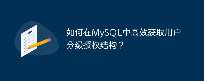 如何在mysql中高效获取用户分级授权结构？