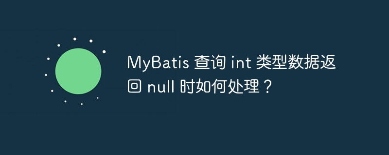 mybatis 查询 int 类型数据返回 null 时如何处理？