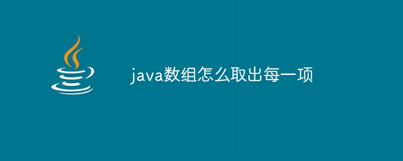 java数组怎么取出每一项