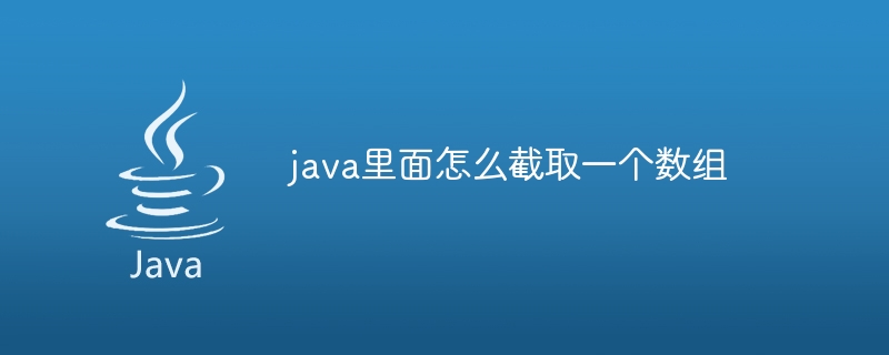 java里面怎么截取一个数组