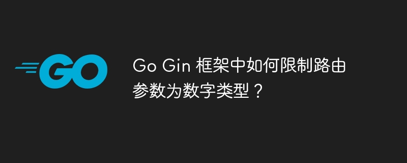 go gin 框架中如何限制路由参数为数字类型？