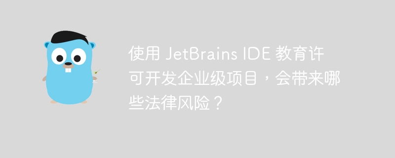 使用 jetbrains ide 教育许可开发企业级项目，会带来哪些法律风险？