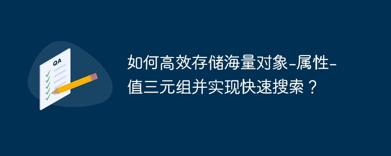 如何高效存储海量对象-属性-值三元组并实现快速搜索？