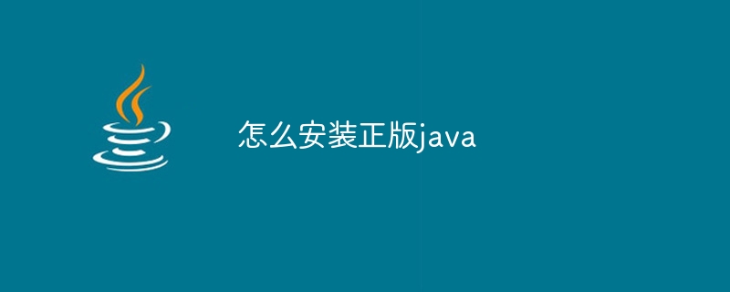 怎么安装正版java